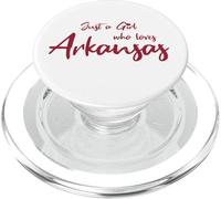 Just a Girl Who Loves Arkansas Cute Arkansas Girl PopSockets PopGrip para MagSafe
