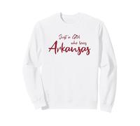 Just a Girl Who Loves Arkansas Cute Arkansas Girl Sudadera