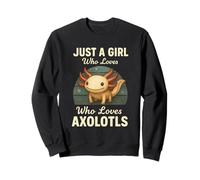Just a Girl Who Loves Axolotls Cute Retro Amphibian Lover Sudadera