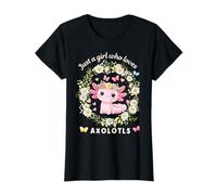 Just a Girl Who Loves Axolotls en Bonito diseño Floral de Animales Camiseta