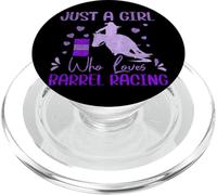 Just A Girl Who Loves Barrel Racing Rodeo Cowgirl PopSockets PopGrip para MagSafe