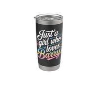 Just A Girl who loves BARRY T-Shirt Cute BARRY Vaso térmico de acero inoxidable de doble pared