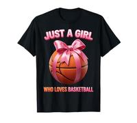 Just a Girl Who Loves Basketball Mujeres Chicas Mamá Deportes Camiseta