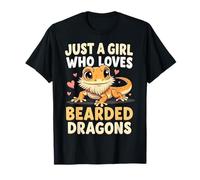 Just A Girl Who Loves Bearded Dragons Adorable diseño de lagarto Camiseta