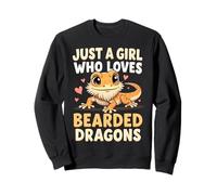 Just A Girl Who Loves Bearded Dragons Adorable diseño de lagarto Sudadera