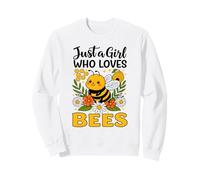 Just A Girl Who Loves Bees Cute Bee Lover Apicultor Miel Sudadera