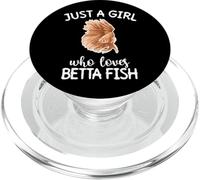 Just A Girl Who Loves Betta Fish - Figura Decorativa para los Amantes de los acuarios PopSockets PopGrip para MagSafe