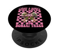Just a Girl Who Loves Bonsái Arco de Coqueta Zen Japonesa PopSockets PopGrip Adhesivo