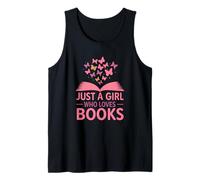 Just A Girl Who Loves Books Butterfly Aesthetic Camiseta sin Mangas