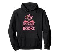 Just A Girl Who Loves Books Butterfly Aesthetic Sudadera con Capucha
