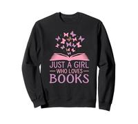 Just A Girl Who Loves Books Butterfly Reading Aesthetic Sudadera