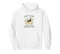 Just a Girl Who Loves Books & Cats Cute Reading Cat Sudadera con Capucha