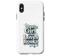 Just a Girl Who Loves Books Starry Moon Book Lover Carcasa para iPhone X/XS