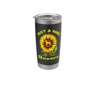 Just A Girl Who Loves Boxers Dog Funny Sunflower Boxer Vaso térmico de acero inoxidable de doble pared