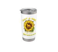 Just A Girl Who Loves Braccos Dogs Sunflower Bracco Dog Vaso térmico de acero inoxidable de doble pared