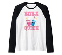 Just A Girl Who Loves Bubble Tea Boba Queen Boba Tea Camiseta Manga Raglan