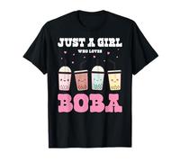 Just A Girl Who Loves Bubble Tea Boba Tea Lovers Camiseta