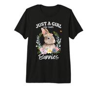 Just a Girl Who Loves Bunnies Easter Girls Conejos Bunny Camiseta Premium