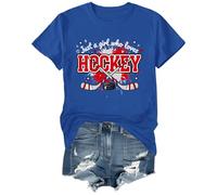Just a Girl Who Loves - Camiseta de hockey con cuello redondo y cuello en V, Crew-royal Blue, XXL