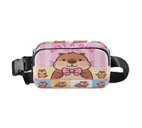 Just A Girl Who Loves Capybaras - Bolso cruzado de moda rosa para hombres y mujeres, bolso cruzado impermeable con correa ajustable para viajes, gimnasio y trabajo