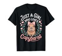 Just a Girl Who Loves Capybaras Kawaii Capybara Chicas Niños Camiseta