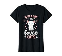 Just A Girl Who Loves Cats Amante de los Gatos Mama Gatito Camiseta