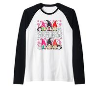 Just A Girl Who Loves Cats and Gnomes For Women Funny Saying Camiseta Manga Raglan