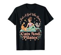 Just A Girl Who Loves Cats and Pilates Camiseta