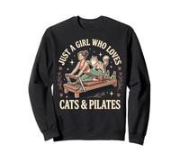 Just A Girl Who Loves Cats and Pilates Sudadera