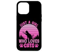 Just A Girl Who Loves Cats, Cool Cats Meme Cartoon Graphic Carcasa para iPhone 12 Pro MAX