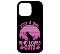 Just A Girl Who Loves Cats, Cool Cats Meme Cartoon Graphic Carcasa para iPhone 14 Pro MAX