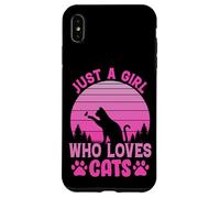 Just A Girl Who Loves Cats, Cool Cats Meme Cartoon Graphic Carcasa para iPhone XS MAX