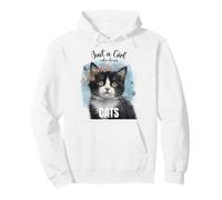 Just a Girl Who Loves Cats Niñas Pequeñas Adolescentes Jóvenes Mujeres Sudadera con Capucha