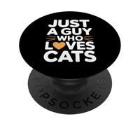 Just A Girl Who Loves Cats PopSockets PopGrip Adhesivo