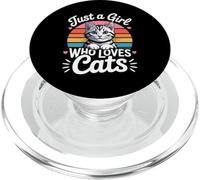 Just A Girl Who Loves Cats PopSockets PopGrip para MagSafe