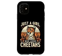 Just A Girl Who Loves Cheetahs Mujeres Cheetah Cat Lover Gift Carcasa para iPhone 11