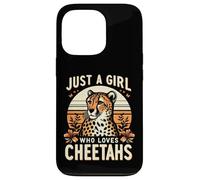 Just A Girl Who Loves Cheetahs Mujeres Cheetah Cat Lover Gift Carcasa para iPhone 13 Pro