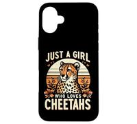 Just A Girl Who Loves Cheetahs Mujeres Cheetah Cat Lover Gift Carcasa para iPhone 16 Plus