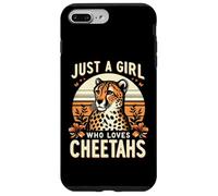 Just A Girl Who Loves Cheetahs Mujeres Cheetah Cat Lover Gift Carcasa para iPhone 7 Plus/8 Plus