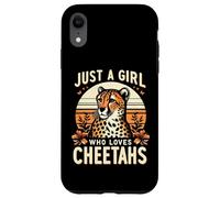 Just A Girl Who Loves Cheetahs Mujeres Cheetah Cat Lover Gift Carcasa para iPhone XR