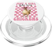 Just A Girl Who Loves Chicken Farm Farmer Coquette PopSockets PopGrip para MagSafe