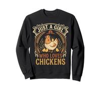 Just A Girl Who Loves Chickens Floral Farmhouse Barn Sudadera
