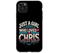 Just A Girl Who Loves Chris T-Shirt Cute Chris Carcasa para iPhone 11 Pro MAX