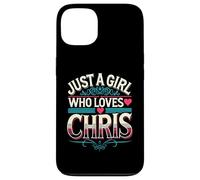 Just A Girl Who Loves Chris T-Shirt Cute Chris Carcasa para iPhone 13