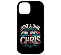Just A Girl Who Loves Chris T-Shirt Cute Chris Carcasa para iPhone 14