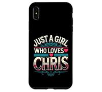 Just A Girl Who Loves Chris T-Shirt Cute Chris Carcasa para iPhone XS MAX