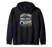 Just A Girl Who Loves Chris T-Shirt Cute Chris Sudadera con Capucha