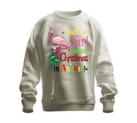 Just a Girl Who Loves Christmas in August Flamingo Tropical Beach - Sudadera unisex, naturaleza, L