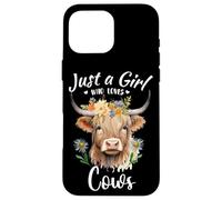 Just a Girl Who Loves Cows Highland Cows Mujer Dueño de Ganado Carcasa para iPhone 16 Pro MAX