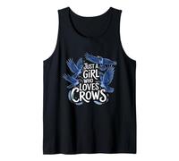 Just A Girl Who Loves Cuervos Aves Mujeres Cuervos y Cuervos Amantes Camiseta sin Mangas